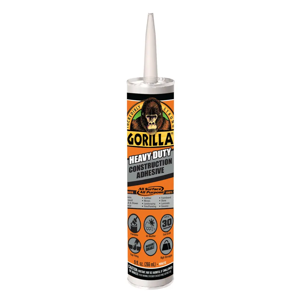 How Much Weight Can Gorilla Glue Construction Adhesive Hold