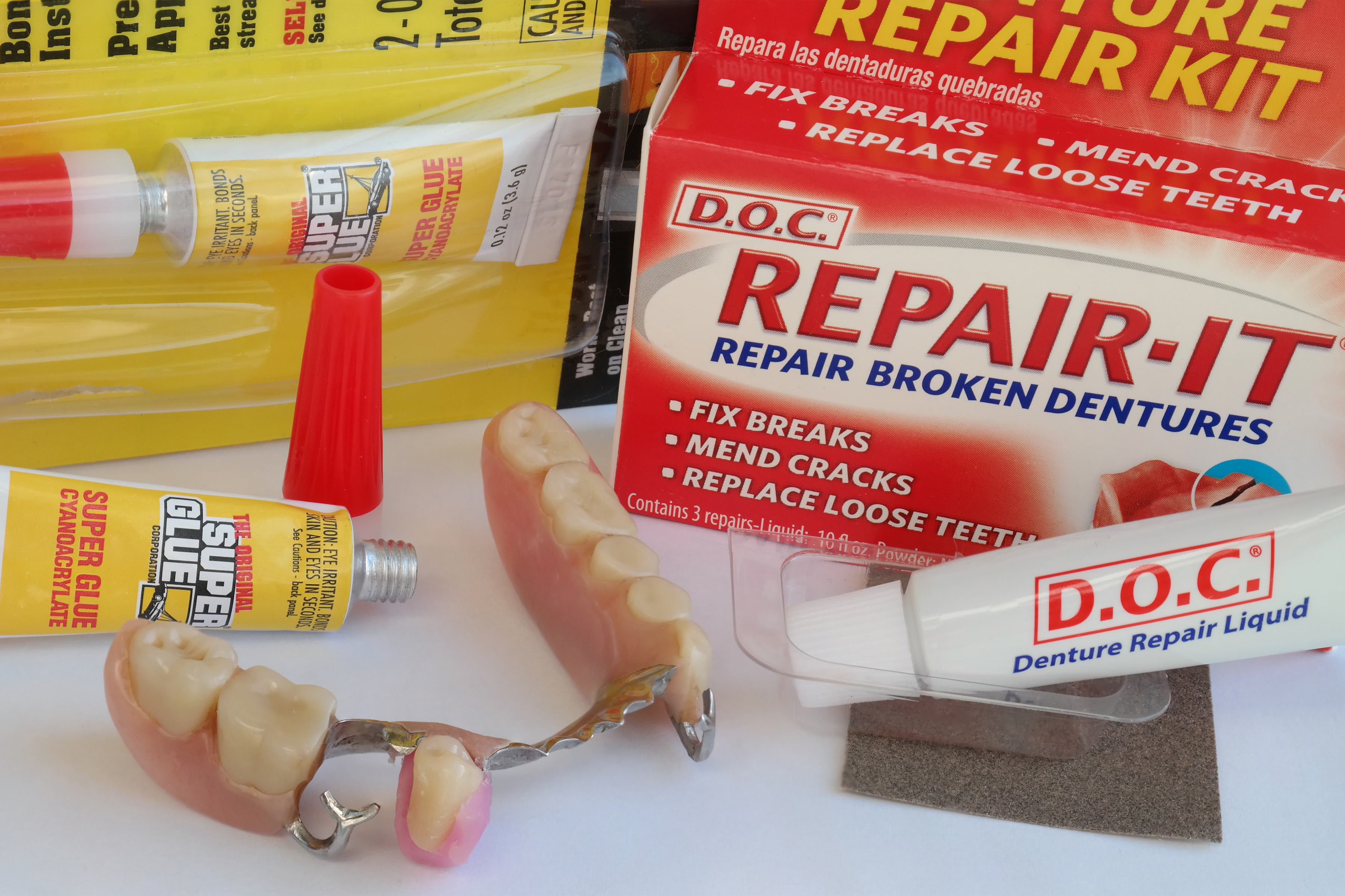 How To Glue Tooth Back In Denture