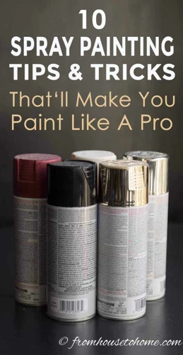 Tips For Preparing To Spray Paint