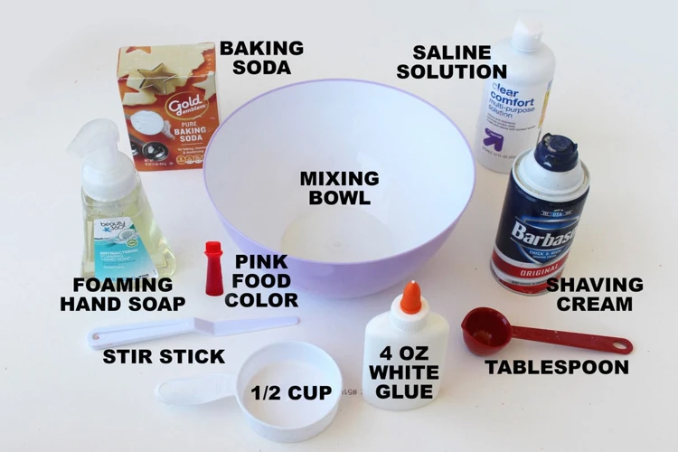 Materials Required For Making Fluffy Slime With Clear Glue