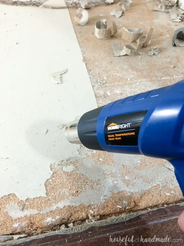 Steps To Remove Linoleum Glue Using A Heat Gun And Scraper